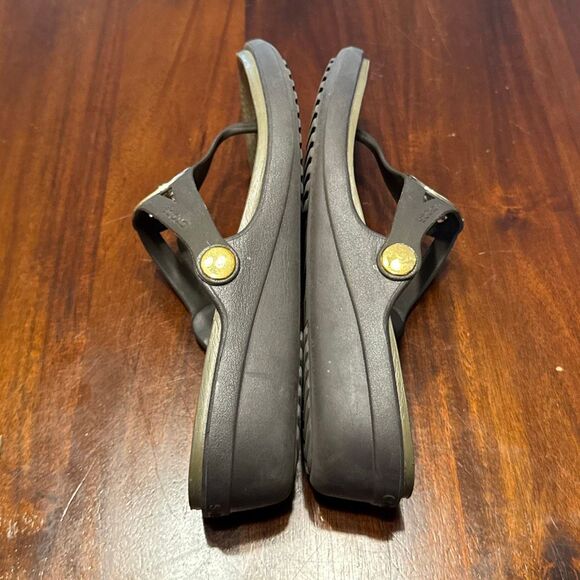 Crocs Brown Golden Wedge Flip Flops Women’s US 9 - Picture 6 of 8